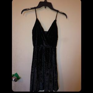 Black velvet dress